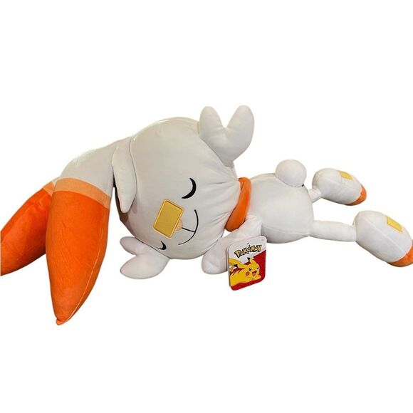 Pokemon sleeping scorbunny plush NWT - Picture 1 of 7
